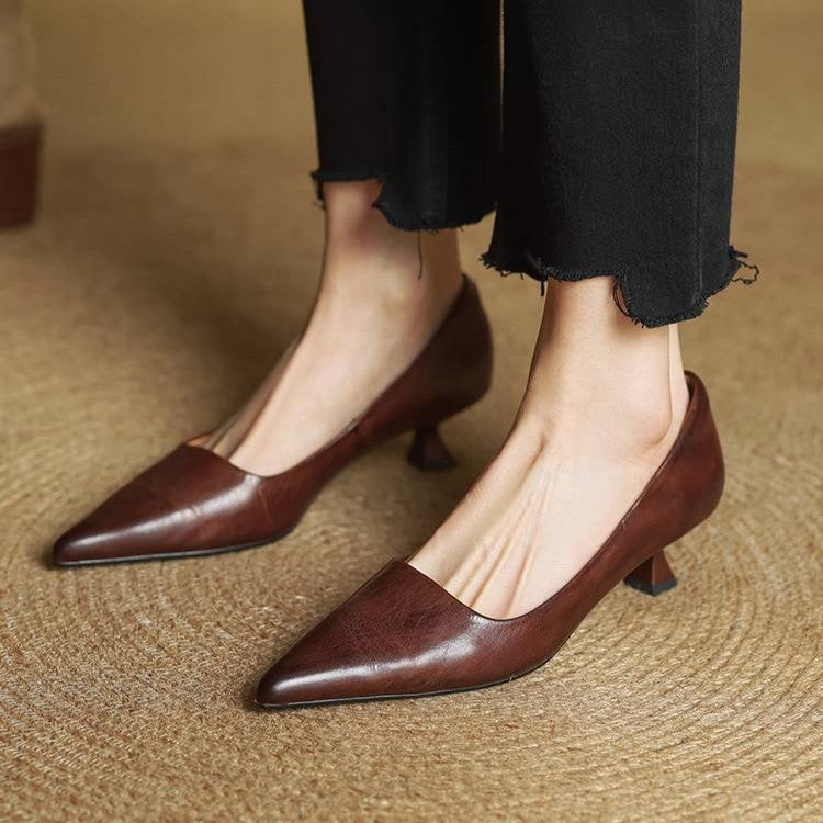 Serane Leather High Heels