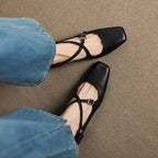 Marvane Leather Kitten Heel Shoes