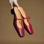 Meyra Genuine Leather Slip-On Mules