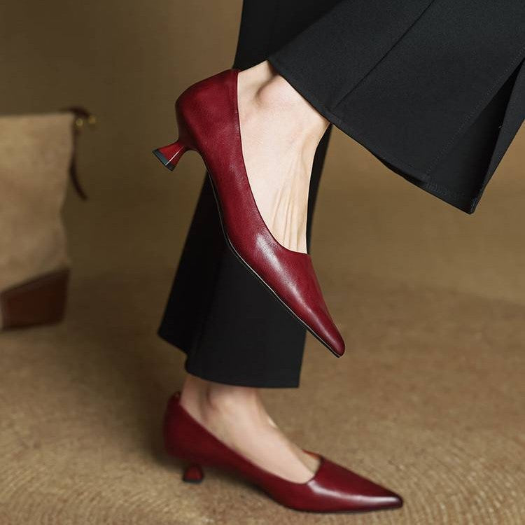 Serane Leather High Heels