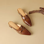 Marloe Sleek Pointed Leather Slippers