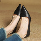 Serane Leather High Heels