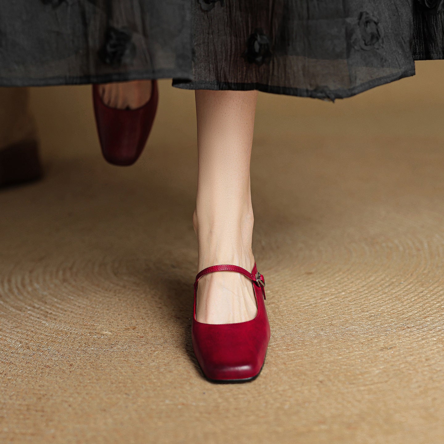 Meyra Genuine Leather Slip-On Mules