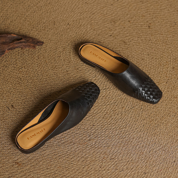 Viola Authentic Leather Slip-On Mules