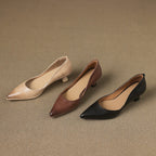 Calenne Leather Kitten Heels" can be rephrased as "Calenne Elegant Leather Kitten Heels.