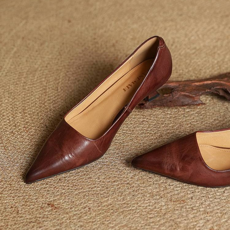 Serane Leather High Heels