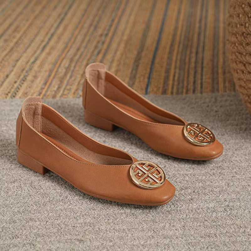 Orchard Leather Ballerina Flats