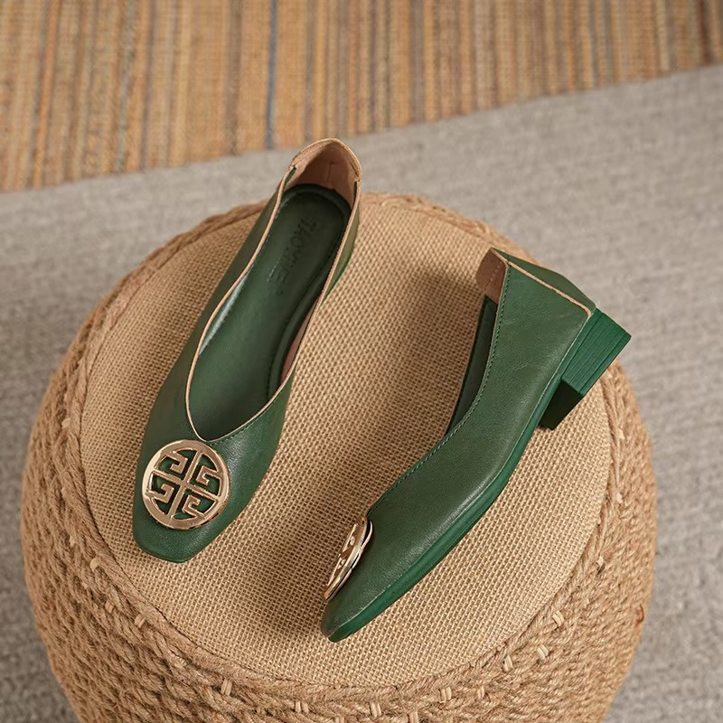 Orchard Leather Ballerina Flats