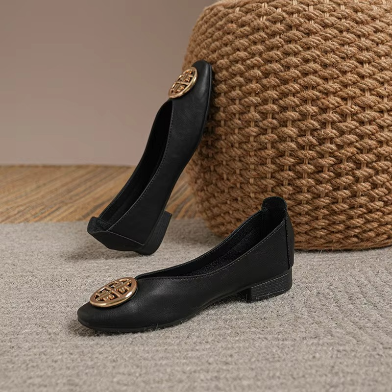 Orchard Leather Ballerina Flats