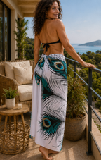 Peacock sarong beach wrap