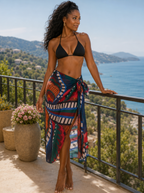 multicolor butterfly sarong beach wrap