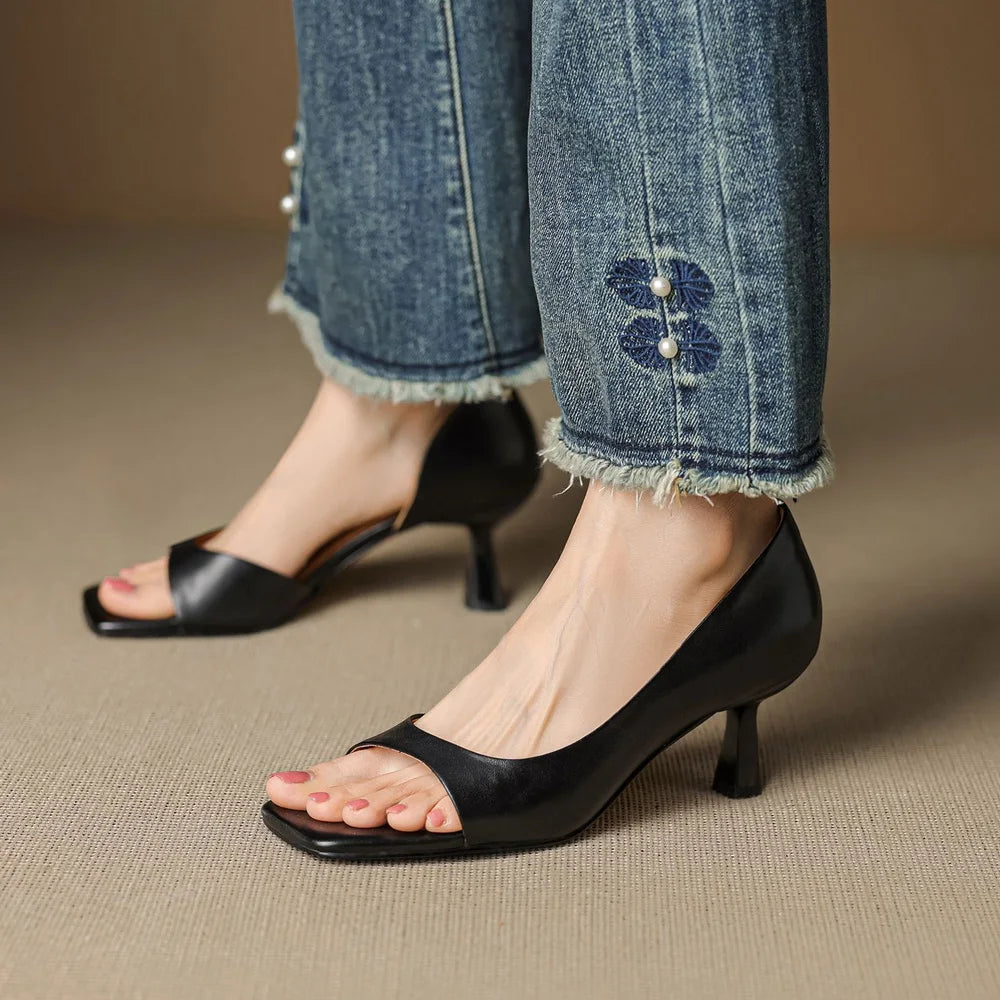 Valenti Leather High Heels