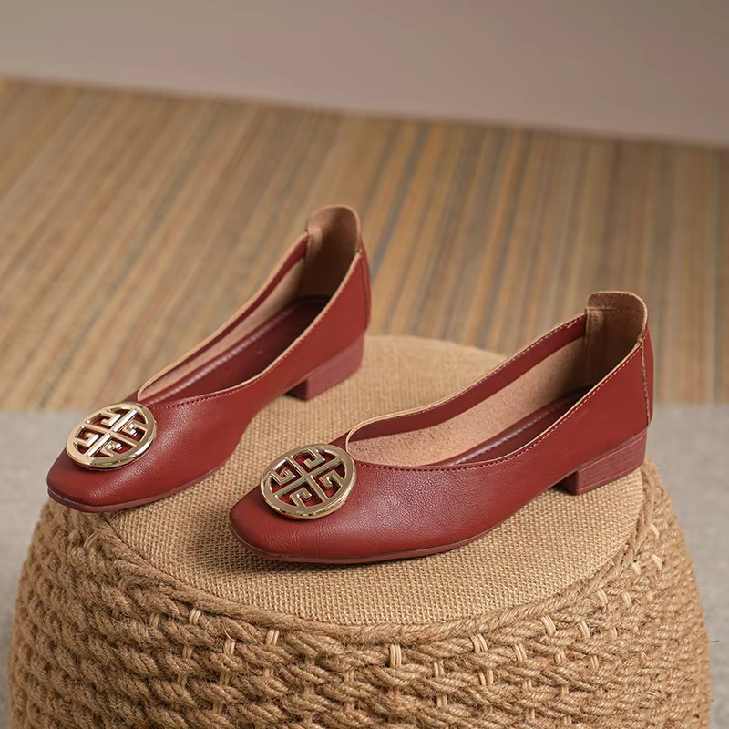 Orchard Leather Ballerina Flats