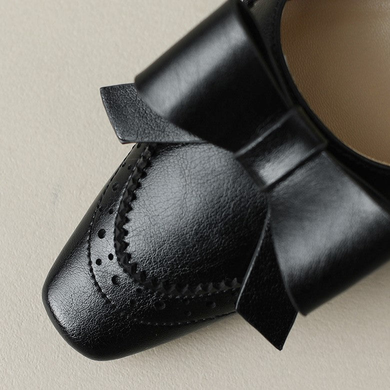 Célora Leather Ribbon Heels