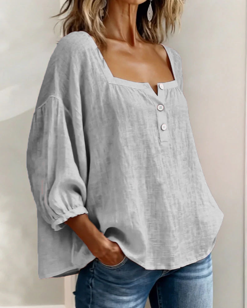 Lumi™ | Casual Button Blouse
