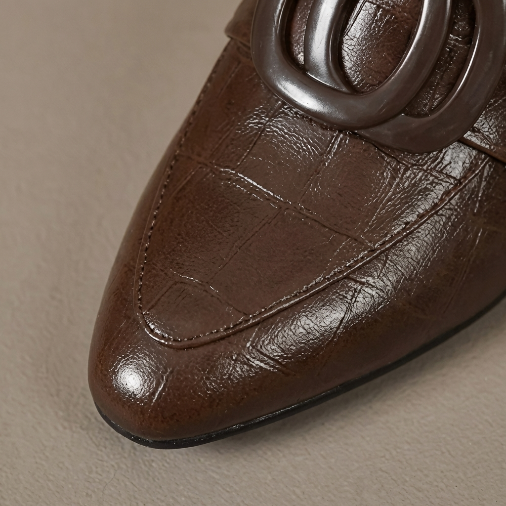 Valora Leather Loafer Pumps