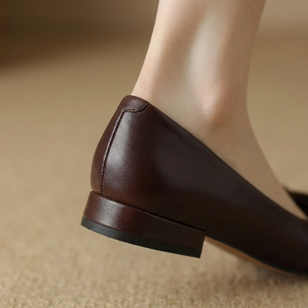 Camille Bow- embellished Leather Ballet Flats