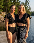 Swimwear with Sunprotective Sarong Onyx Lace, lifestyle close up
