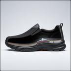 Finn slip-on orthopedic shoe cutaway cushioning arch support